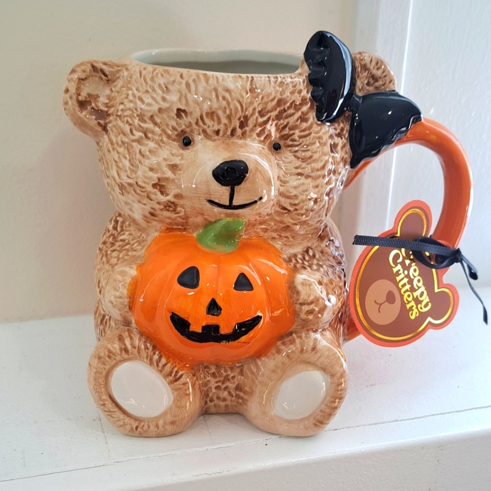 NWT- Creepy Critters Viral Tik Tok Teddy Bear Halloween Mug.